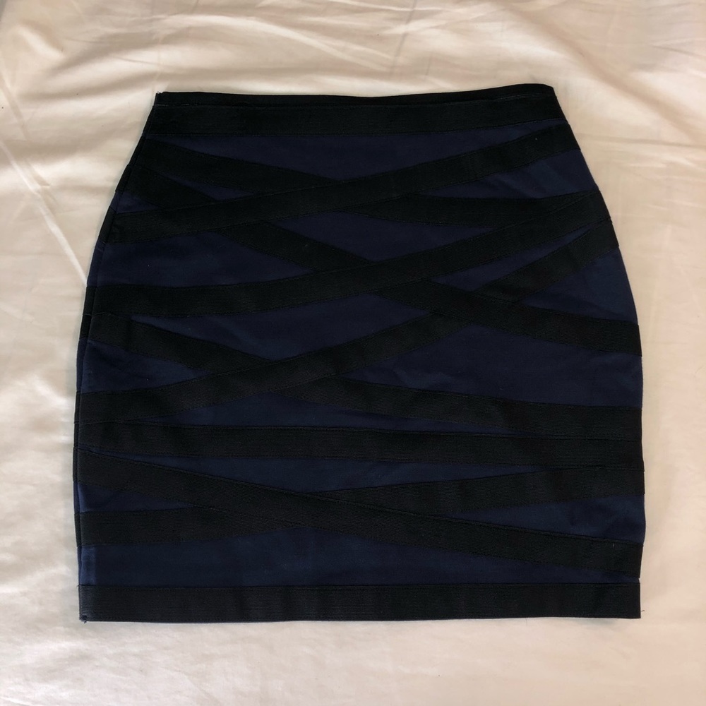 Black and Blue Miniskirt EXPRESS